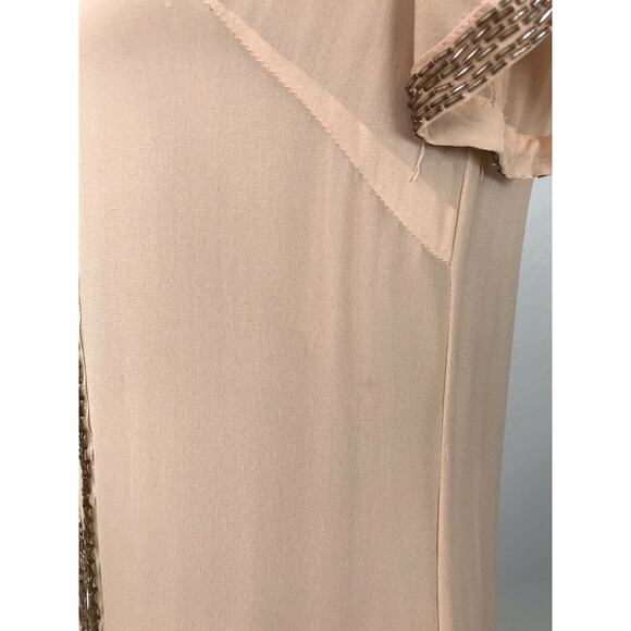LaRok Silk Beaded Mini Lined Shift Dress FLAWS - Picture 9 of 12